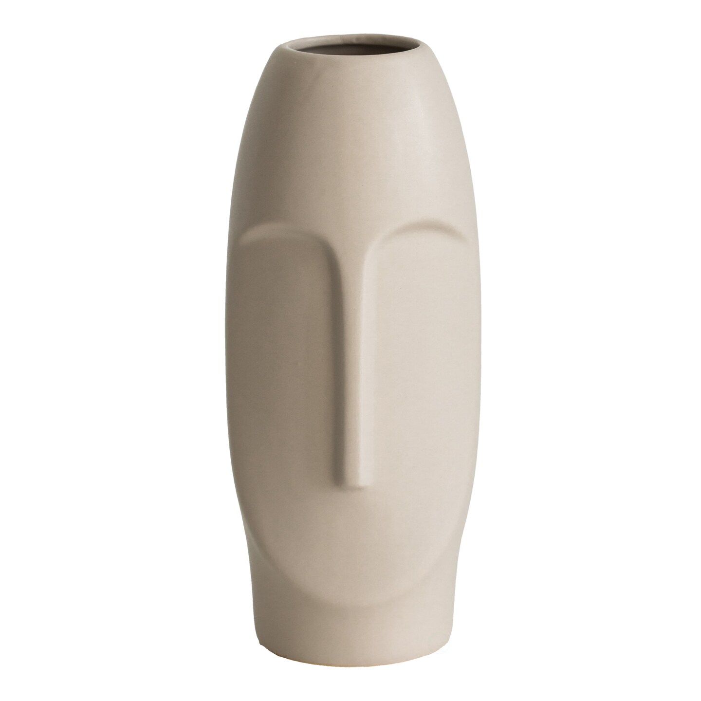 9.5&#x22; H Decorative Ceramic Abstract Face Modern Statue Sculpture Flower Centerpiece Vase