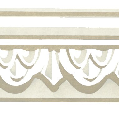 Clover Leaf Molding Wall Stencil | 2689 by Designer Stencils | Pattern Stencils | Reusable Stencils for Painting | Safe & Reusable Template for Wall Decor | Try This Stencil Instead of a Wallpaper | Easy to Use & Clean Art Stencil Pattern