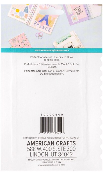 We R Memory Keepers Cinch Plastic Loop Binding 24/Pkg-Pink,Lilac &#x26; Blue 60000609 by American Crafts