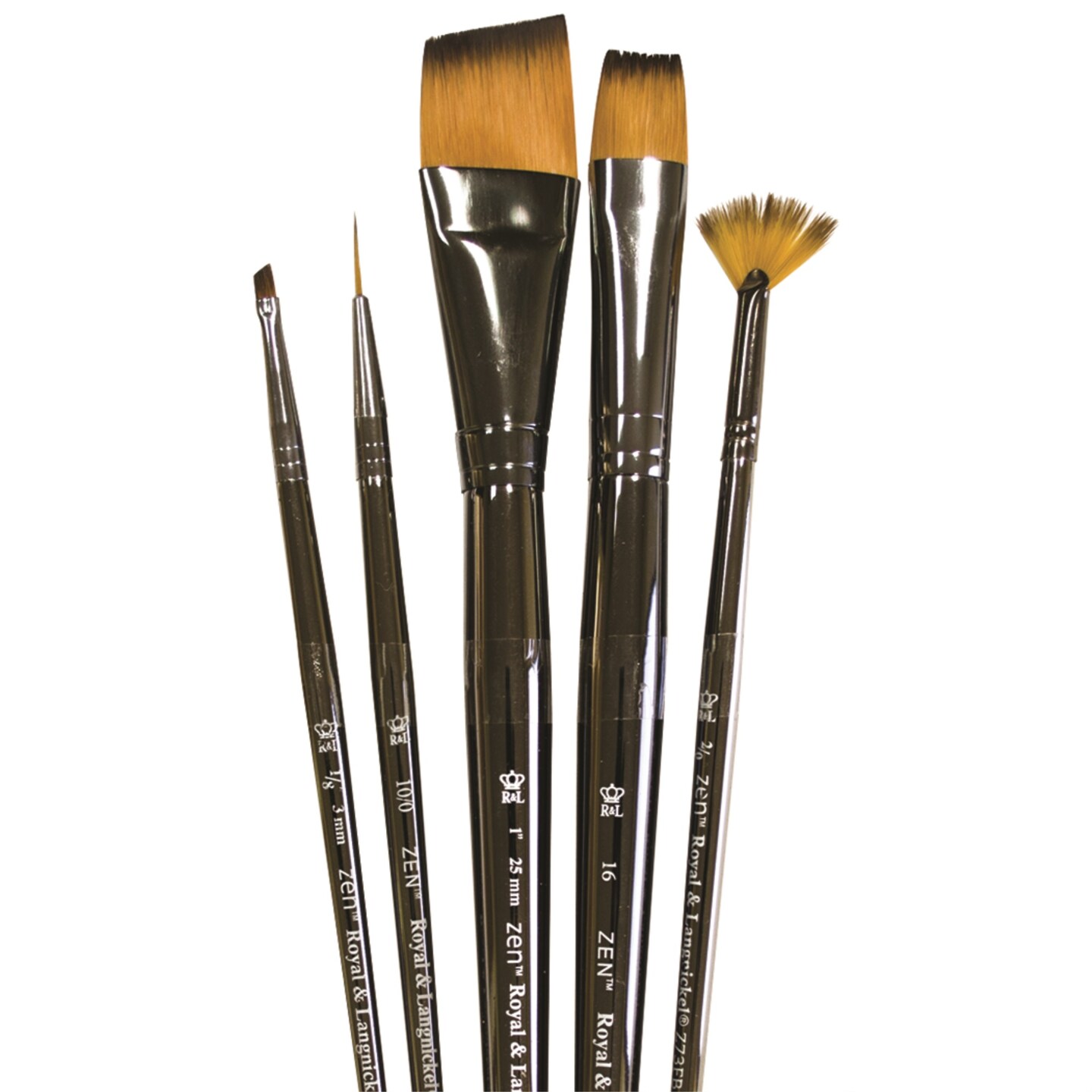 Royal & Langnickel Zen 5pc Standard Handle Brush Set, Includes ...