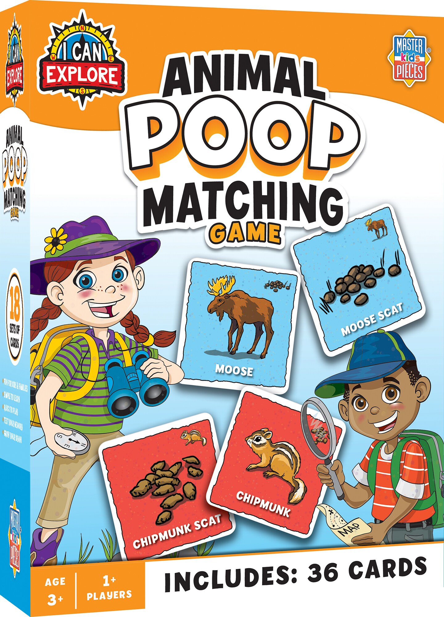 MasterPieces Officially Licensed I Can Explore Animal Poop Picture Matching Card Game for Kids