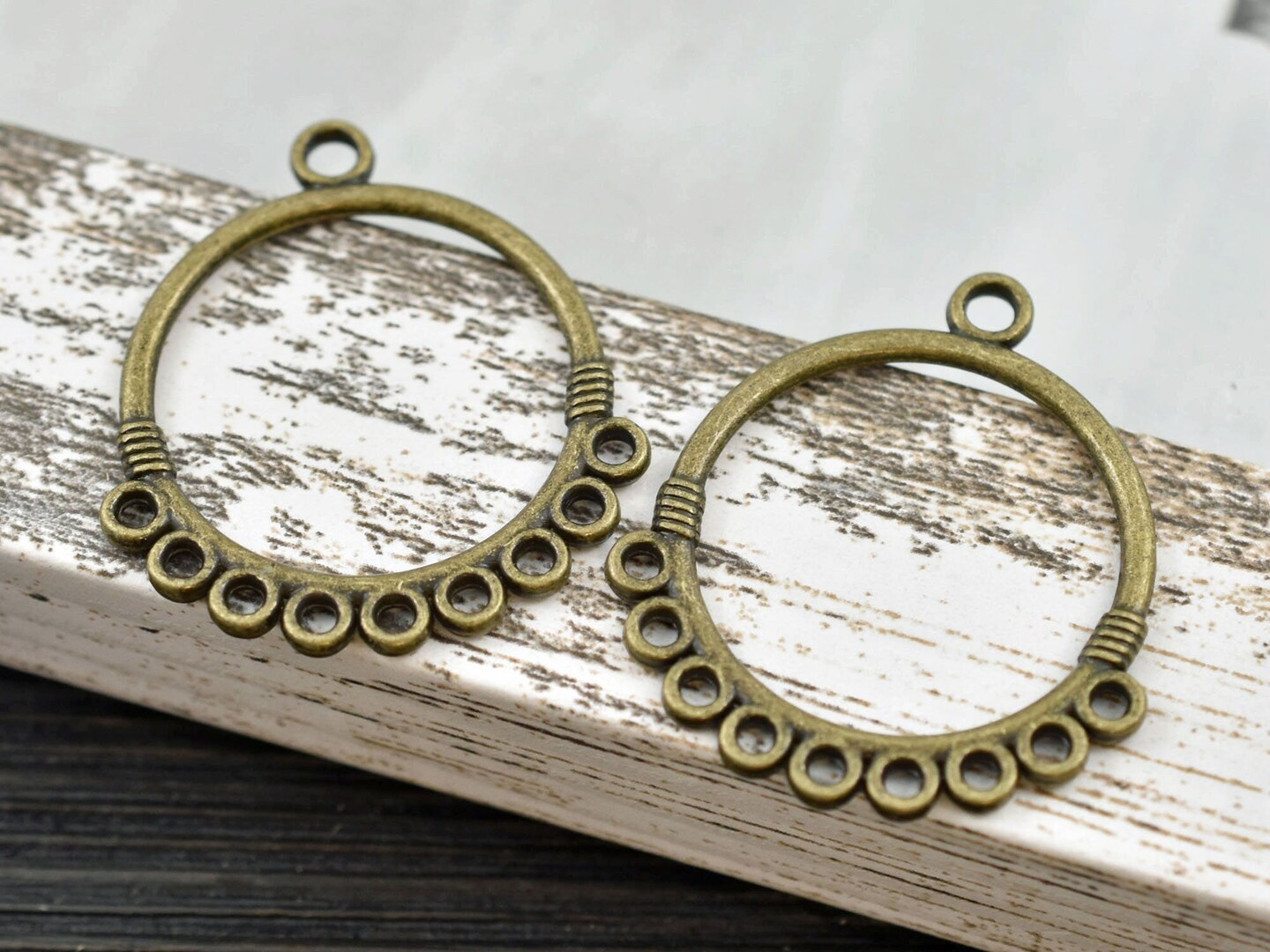 *2* 33x29mm Antique Bronze Chandelier Round Hangers Michaels