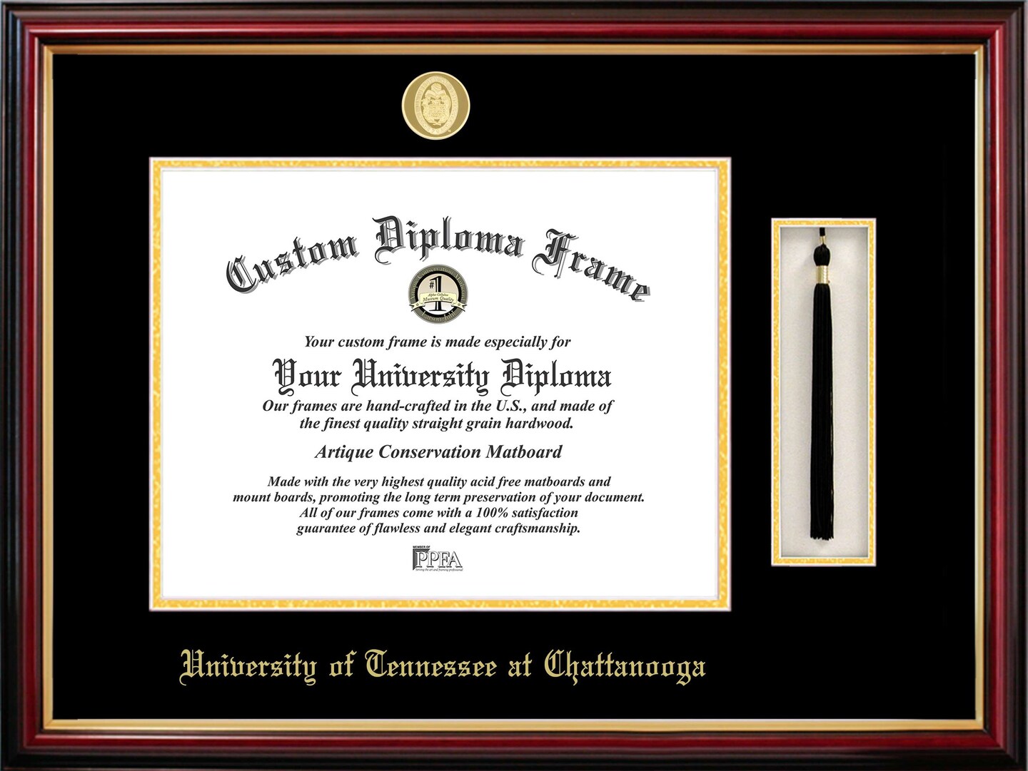 University of Tennessee, Chattanooga 17w x 14h Tassel Box and Diploma Frame