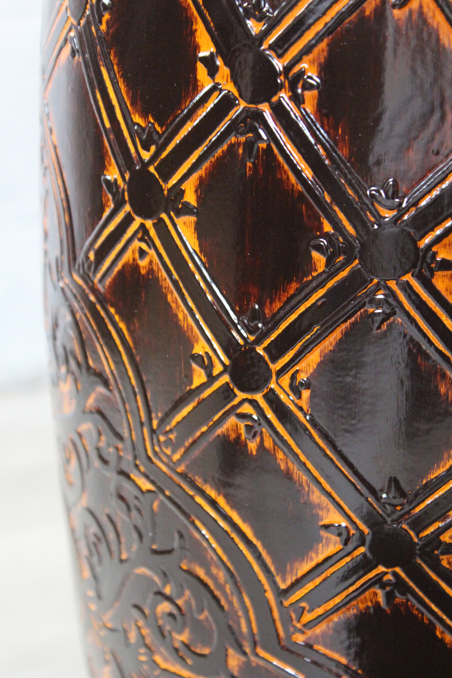 35-Inch-Tall Floor Vase, Traditional Brown Fiberglass Flower Holder Centerpiece for Living Room Decor, Large Decorative Home Interior Vase for Room Decor, Livingroom Decor Large Floor Vase