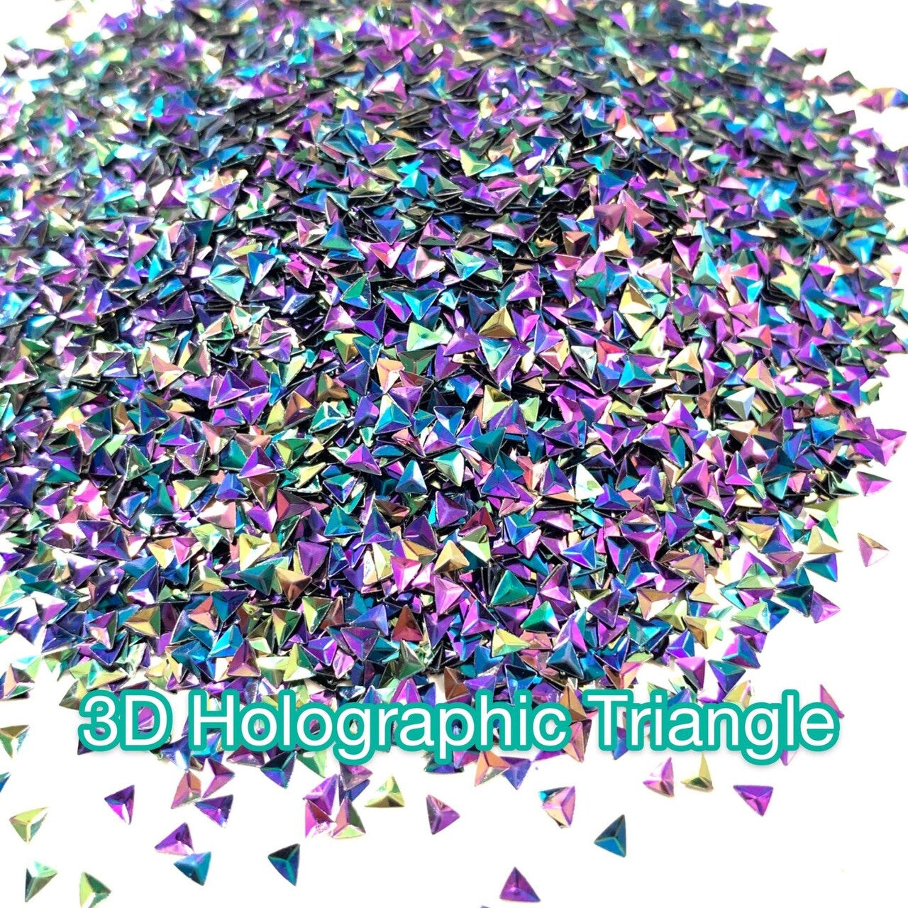 Bermuda&#x27;s Triangle 3D Chunky Color Shifting Glitter Shapes for UV and Epoxy Resin Art