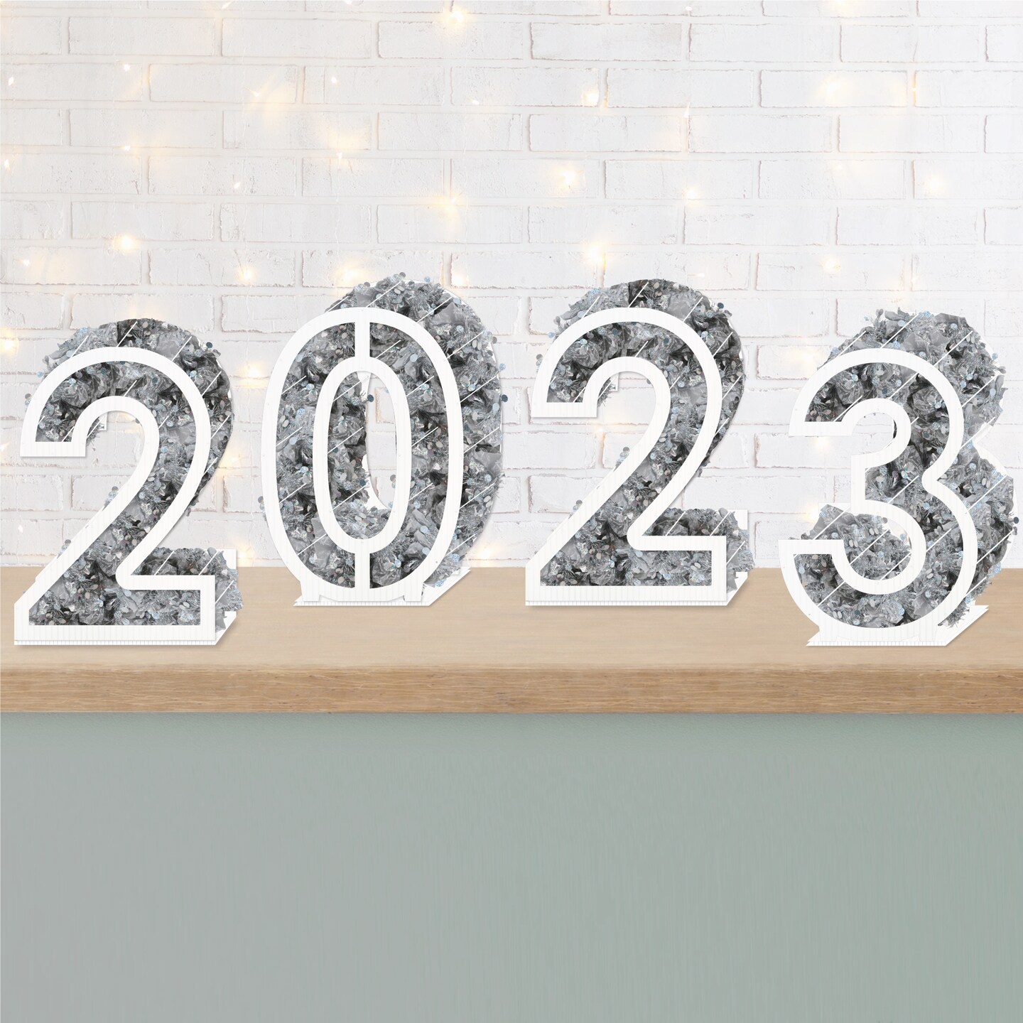 Big Dot of Happiness 2023 Marquee Numbers - 20 Inch Graduation and Prom Table Decoration - Party Mosaic Frames