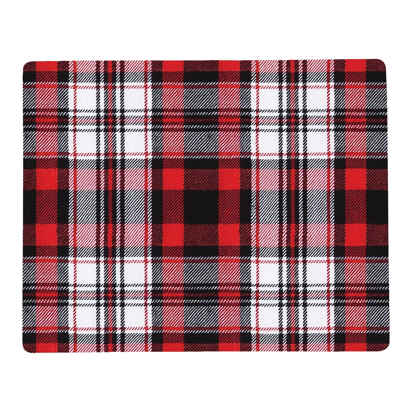 12.75&#x22; x 16&#x22; Fireside Plaid Hardboard Placemats, Set Of 6