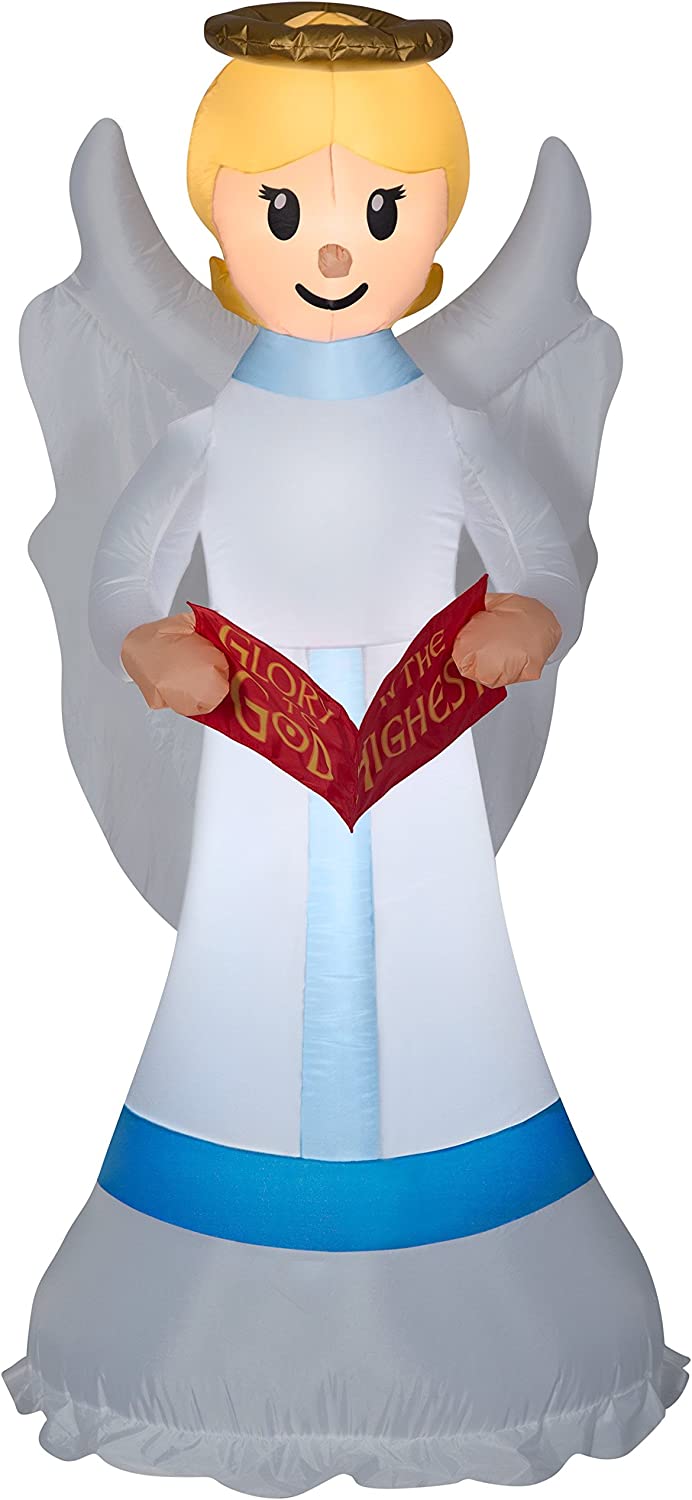 6&#x27; Gemmy Airblown Inflatable Christmas Angel 11572