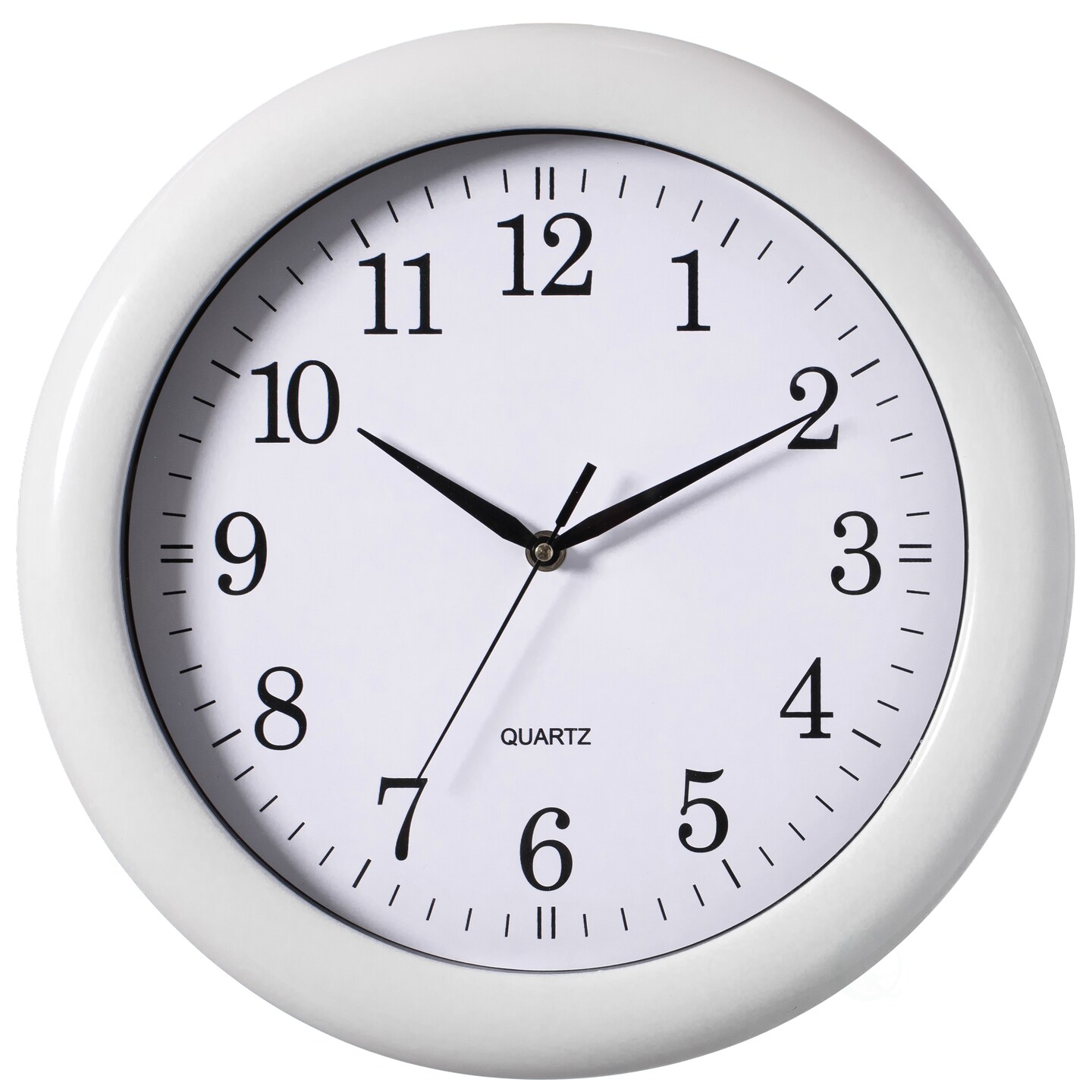 13.75 Inch Plastic Round Battery Operated Simple Modern Wall Clock - Office, ClassRoom, Livingroom, Dining Room, Bedroom and Kitchen Wall Decor