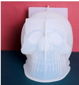 Large Deep Pour 3D Skull Transparent Silicone Mold for Epoxy Resin Art