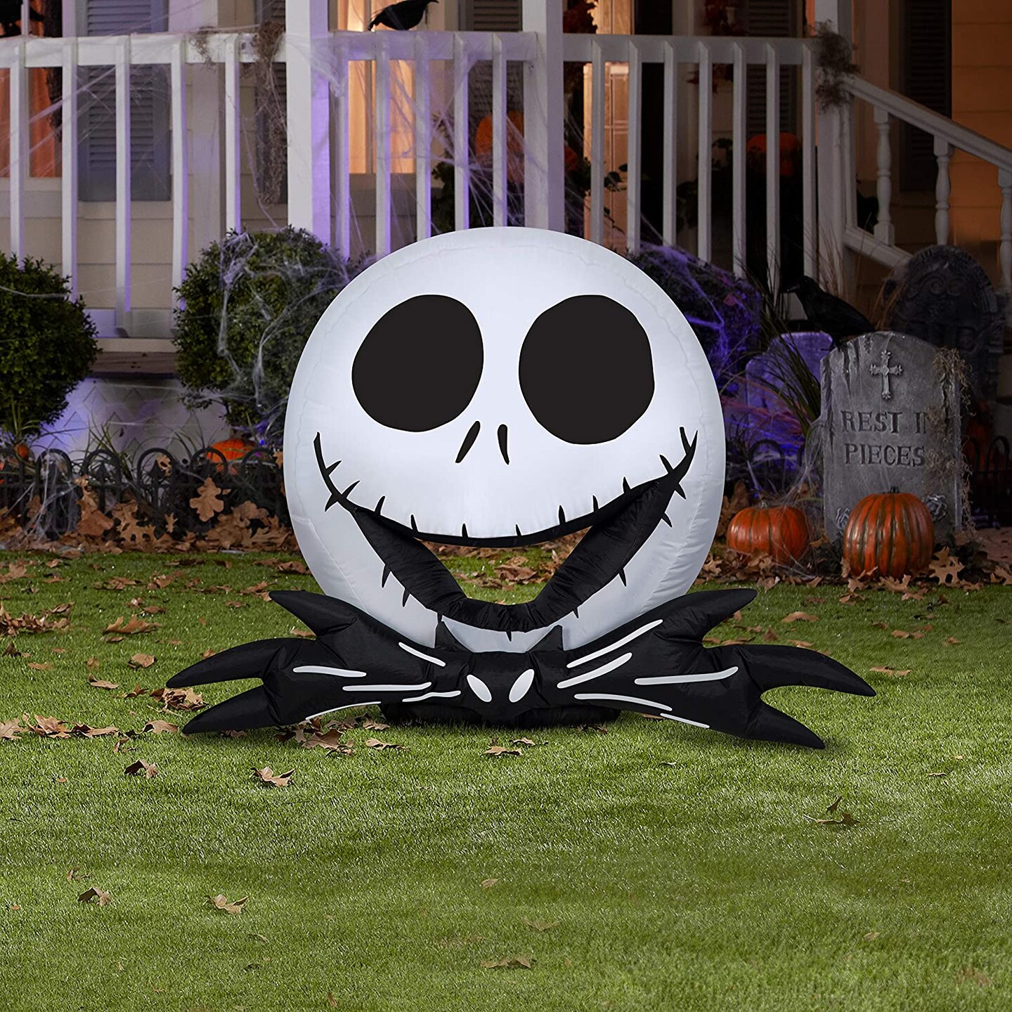 3.5&#x27; Gemmy Airblown Nightmare Before Christmas Jack Skellington Head 227156