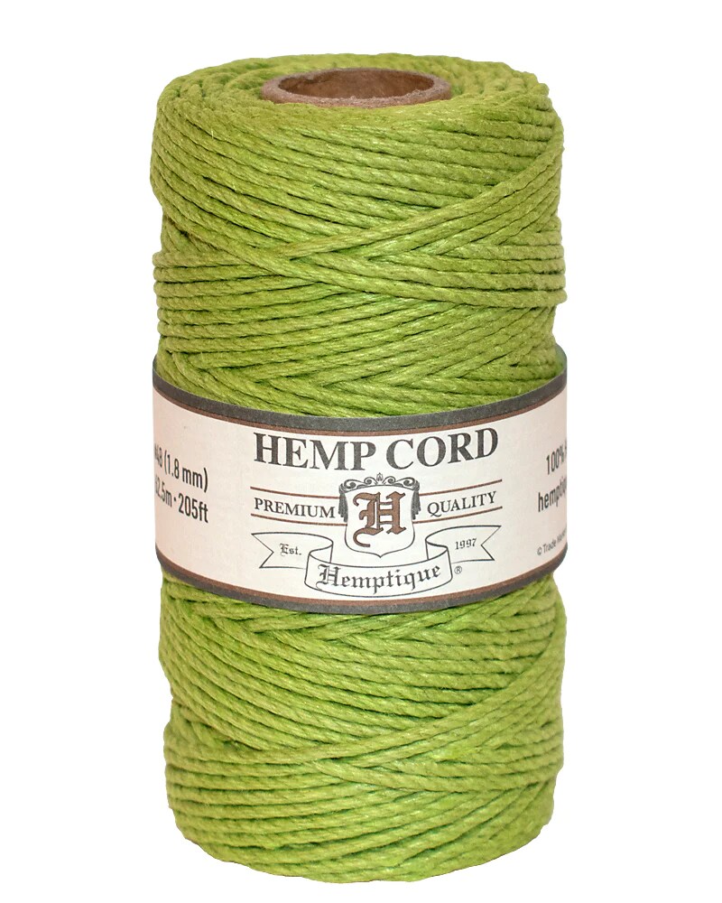 Hemptique 1.8mm #48 Hemp Cord Spools Jewelry Bracelet Making Crafting Scrapbooking Bookbinding Mixed Media Crocheting Macrame Gift Wrapping Outdoor Gardening