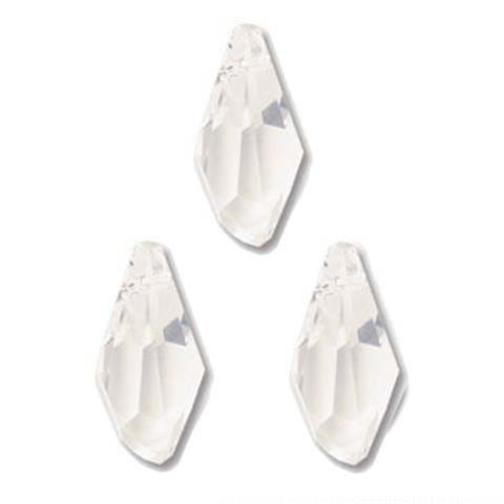 Polygon Drop Swarovski Crystal Pendants Crystal Silver Shade