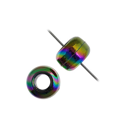 John Bead 9mm Opaque AB Plastic Pony Beads, 1000pcs