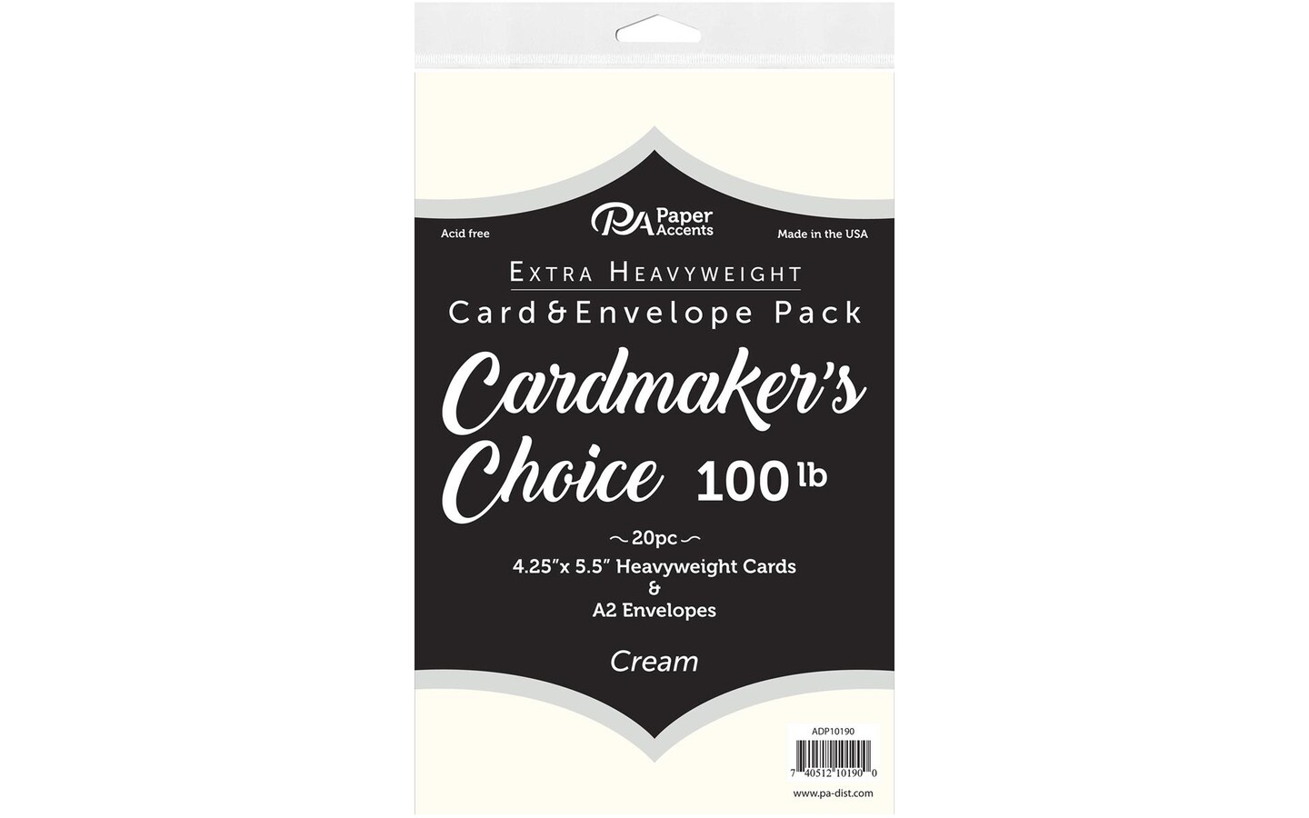 Cardmakers Choice Card&#x26;Env 4.25x5.5 100lb Crm 20pc