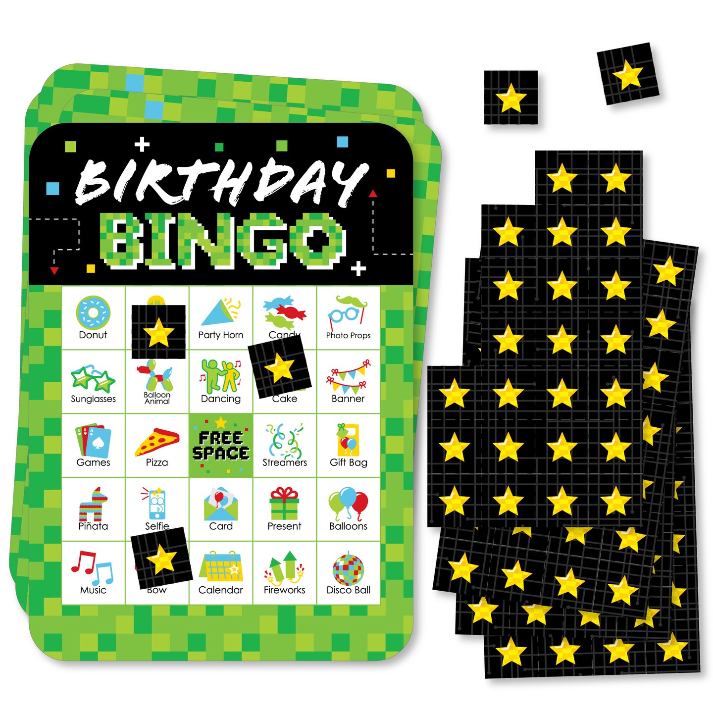 Big Dot of Happiness Game Zone - Picture Bingo Cards and Markers - Pixel  Video Game Party or Birthday Party Bingo Game - Set of 18 | Michaels