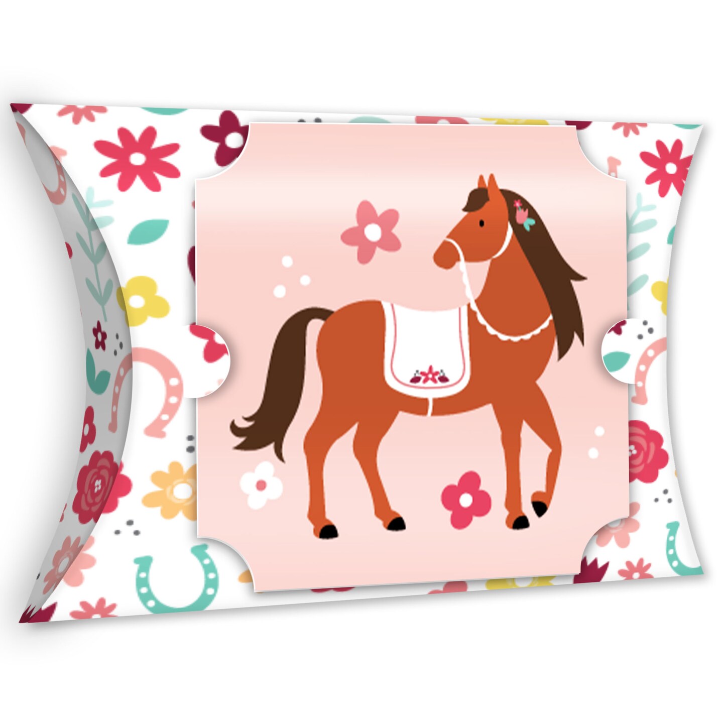 Big Dot of Happiness Run Wild Horses Favor Gift Boxes Pony Birthday