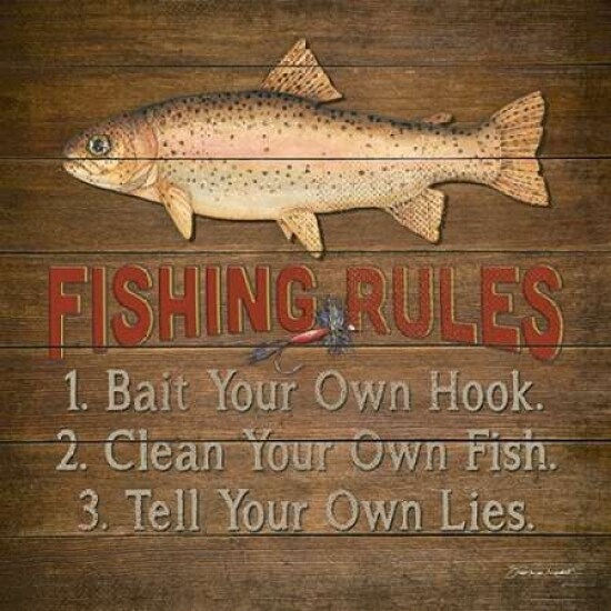 Fishing Rules Poster Print by Stephanie Marrott - Item # VARPDXSM10295
