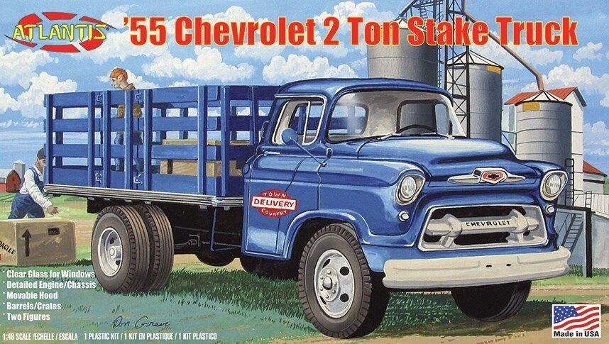 Atlantis Plastic Model Kit-1955 Chevy Stake Truck