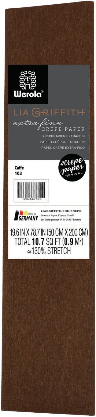 Lia Griffith Extra Fine Crepe Paper 19.6&#x22;X78.7&#x22;-Cafe