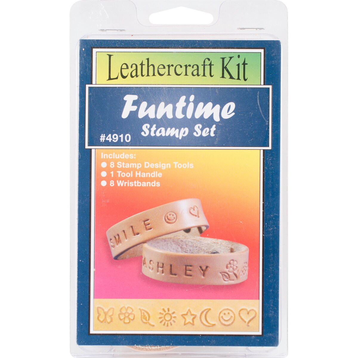 Realeather(R) Crafts Funtime Stamp Set w/ Wristbands-Funtime Stamp Set