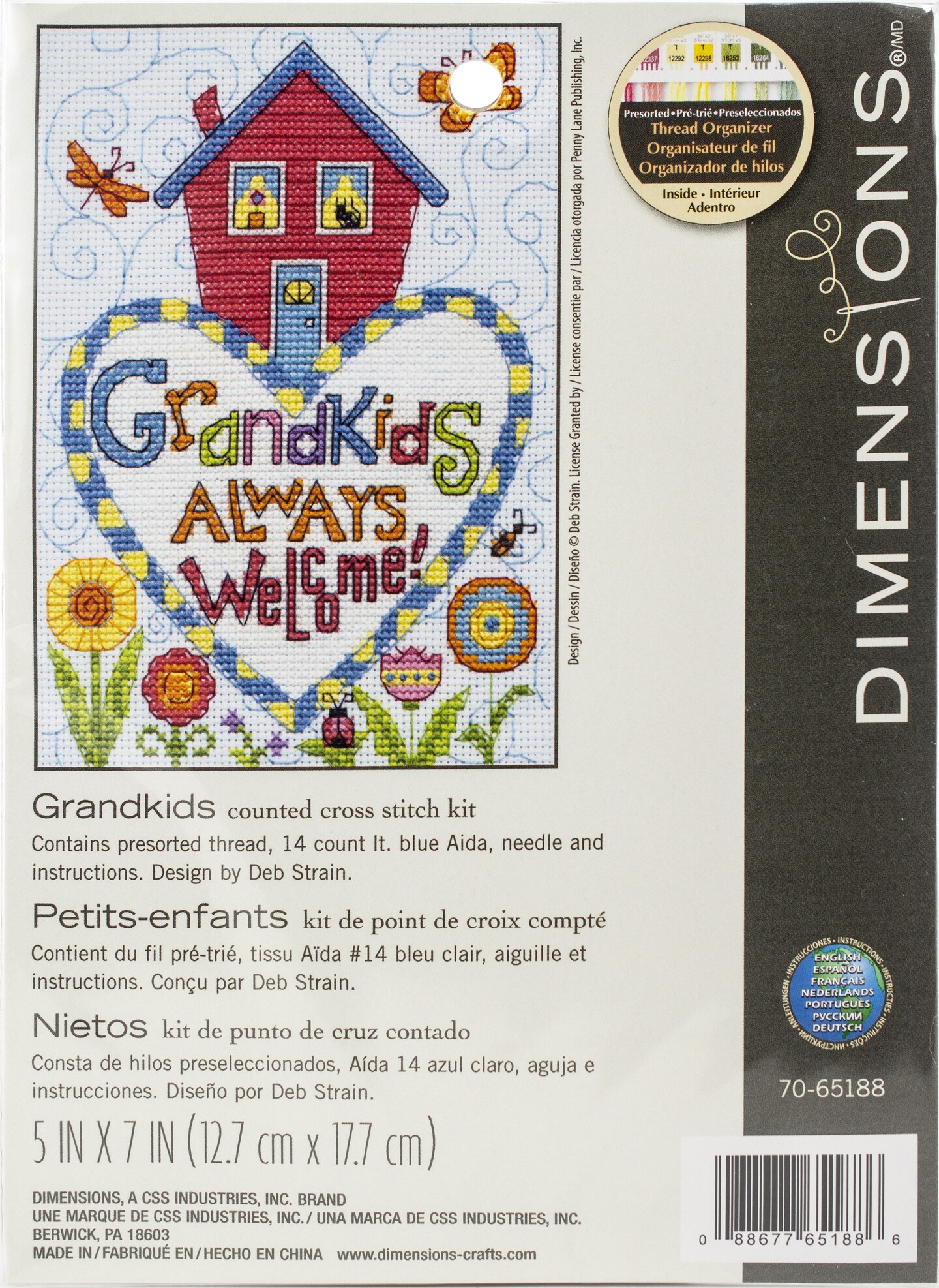 Dimensions Counted Cross Stitch Kit 5"X7"-Grandkids (14 Count)