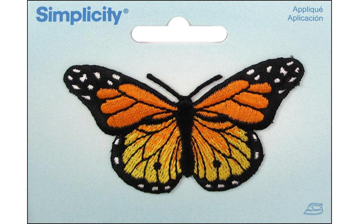 Simplicity Applique Iron On Butterfly Yellw/Orange