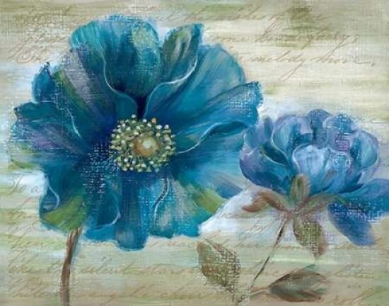 Blue Poppy Poem I Poster Print by  Nan - Item # VARPDX14484