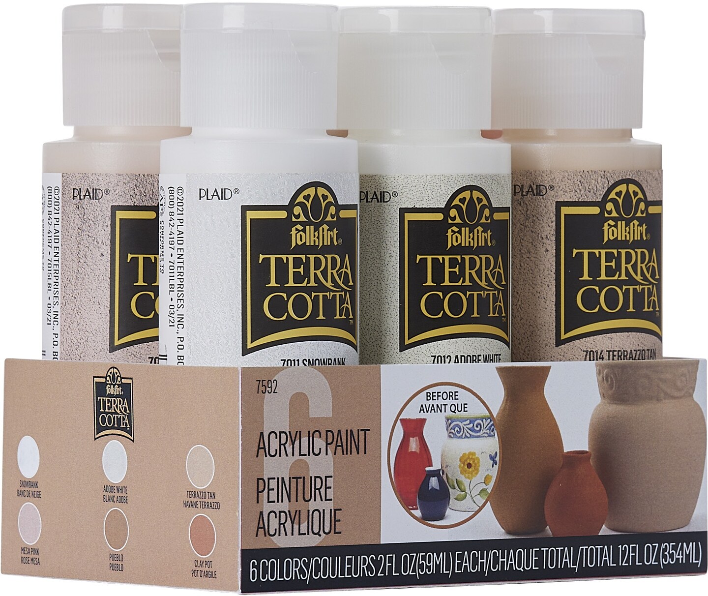 Folkart Terra Cotta Acrylic Paint Set 6/Pkg-Essential | Michaels