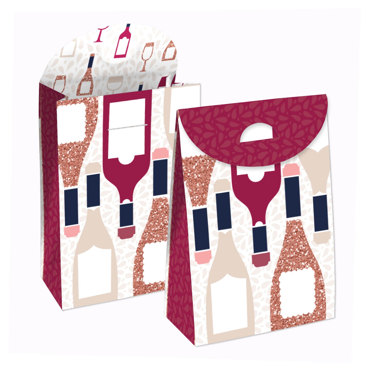 Big Dot of Happiness But First, Wine Wine Tasting Gift Favor Bags
