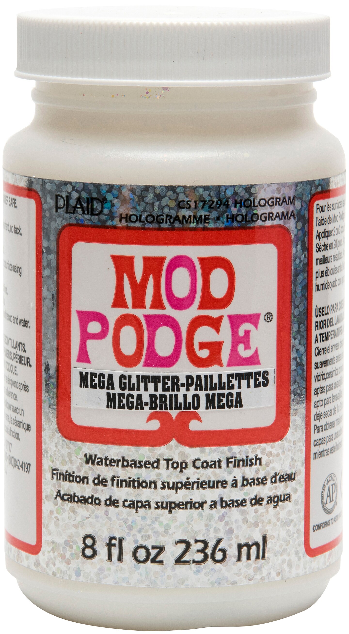 Plaid Mod Podge Mega Glitter Hologram-8oz