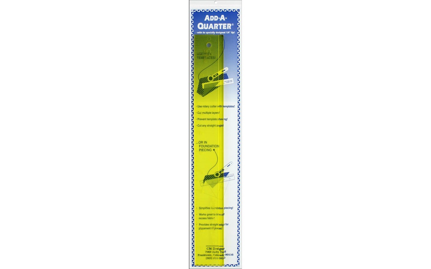 cm Designs Ruler 12 Add-A-Quarter