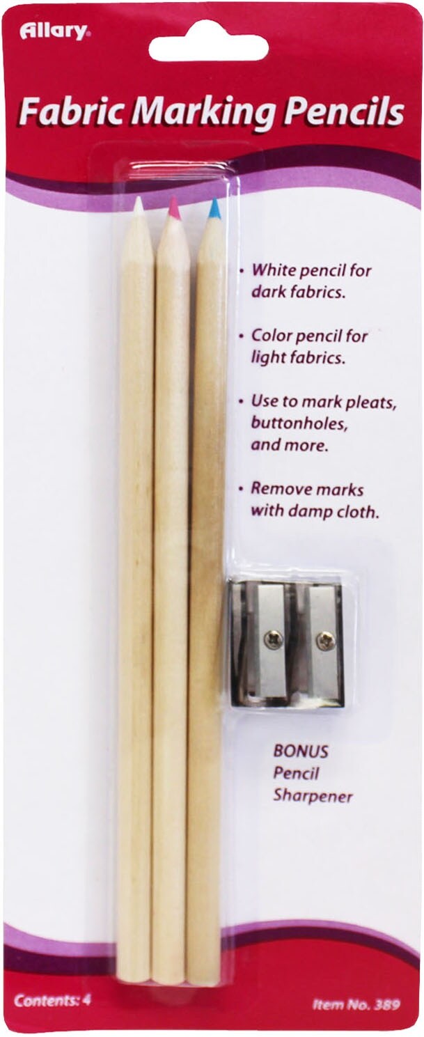 Allary Fabric Marking Pencils 3/Pkg-W/ Sharpener