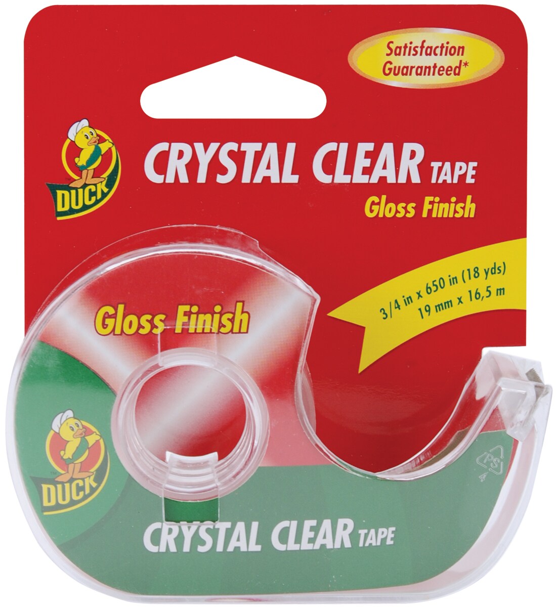 Duck Crystal Clear Gloss Finish Tape-0.75&#x22;X650&#x22;