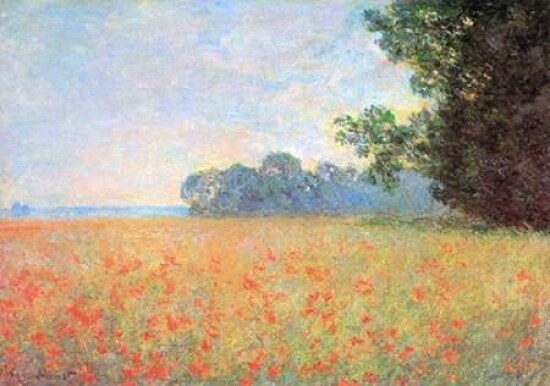 Field Of Oats With Poppies 1890 Poster Print by Claude Monet - Item # VARPDX373776