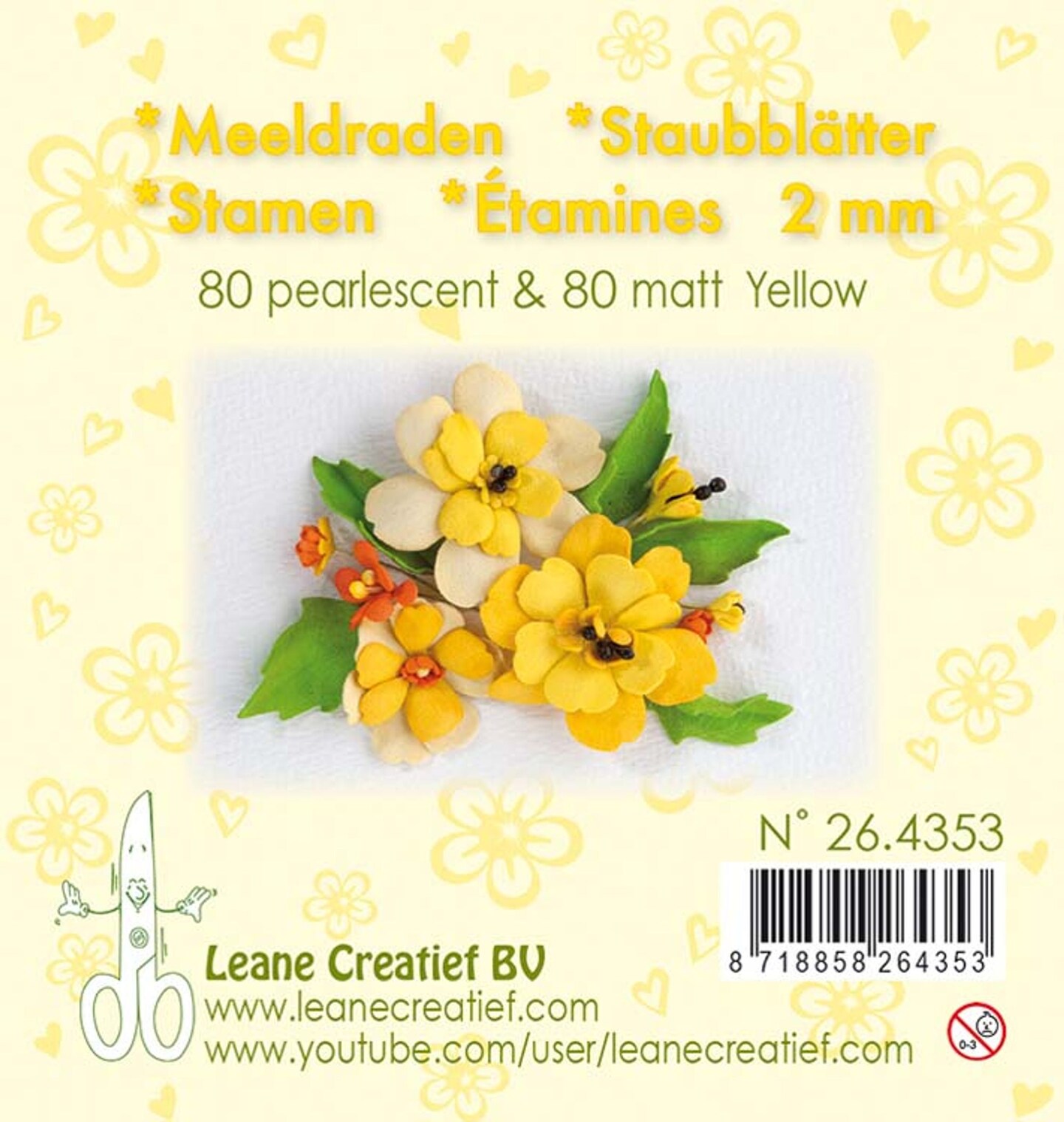 Leane Creatief Stamen - Yellow