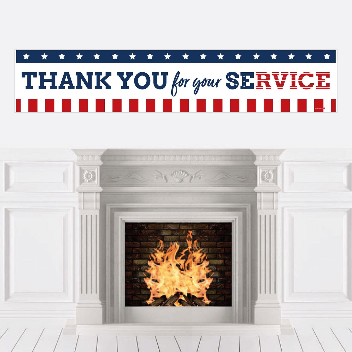 Big Dot of Happiness Happy Veterans Day - Patriotic Decorations Party Banner