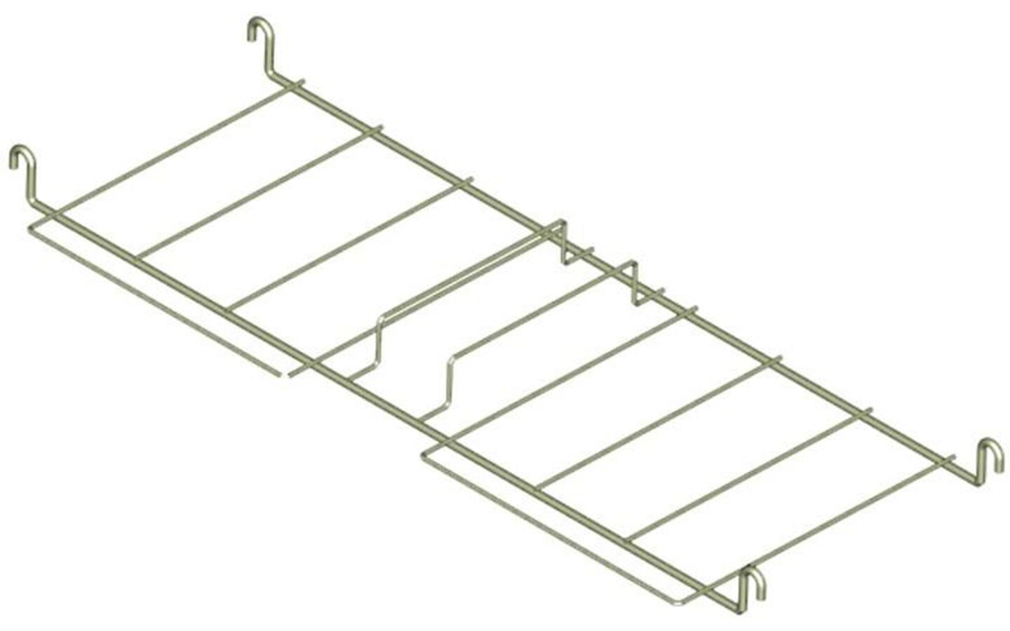 Wire Shelf 2 Slot 12x12&#x22; White