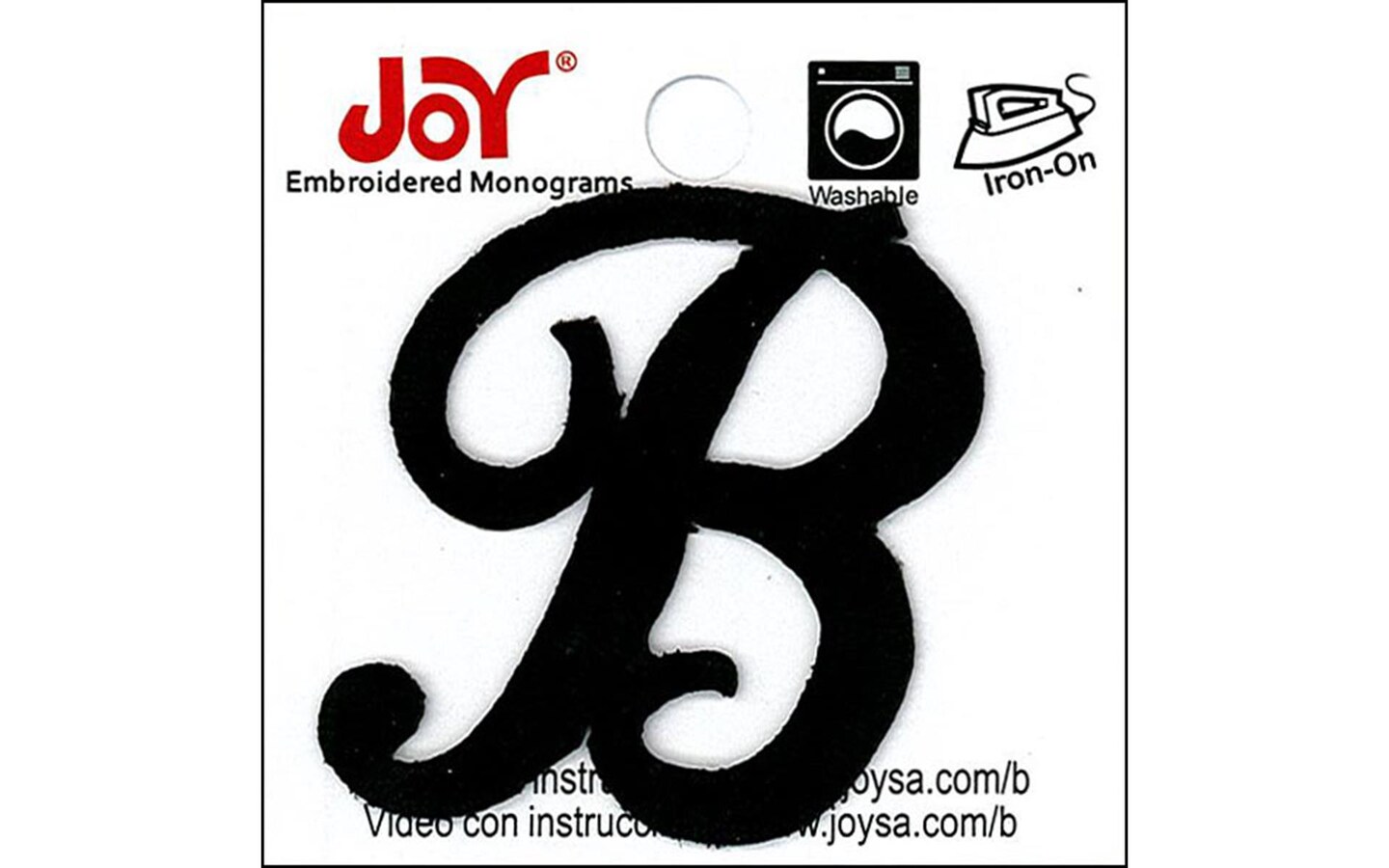 Joy Applique Letter Iron On Script 1.5" Black B Michaels