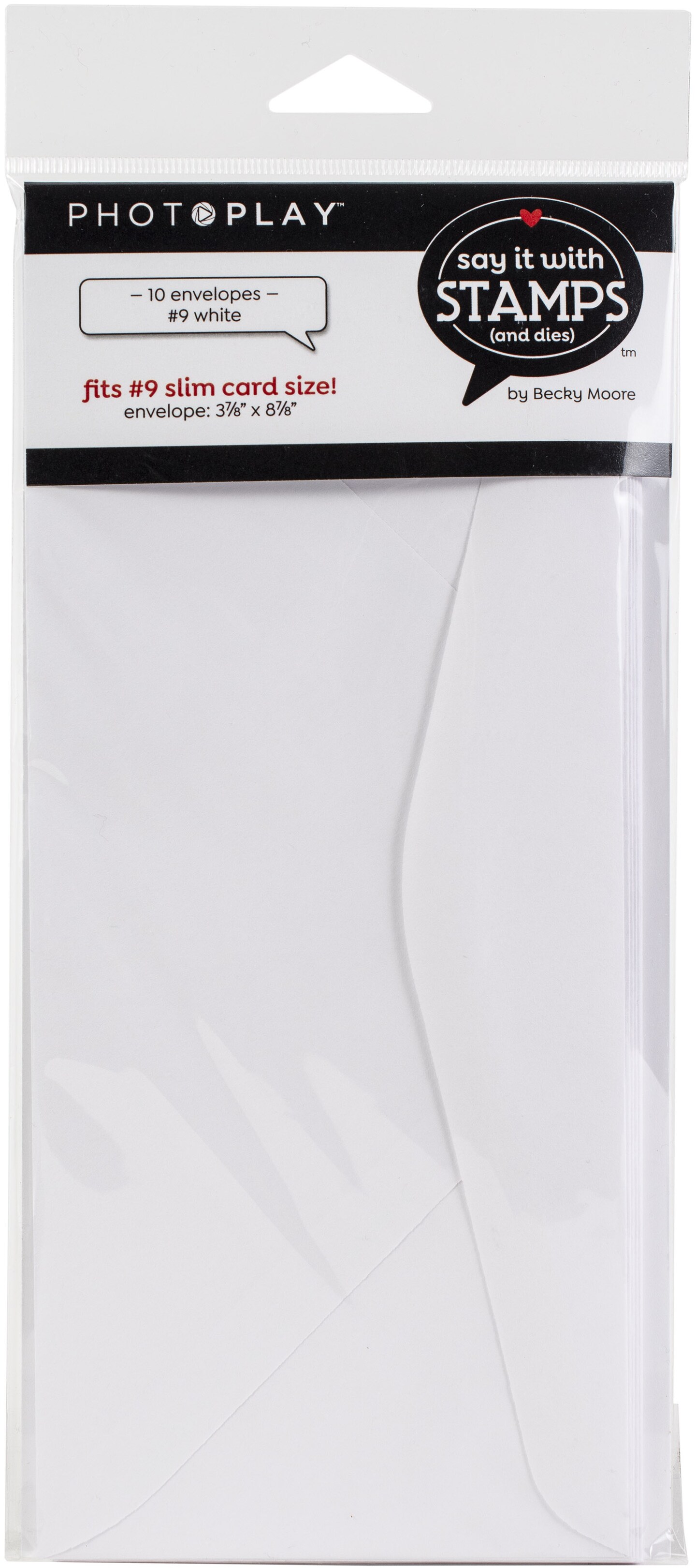 PhotoPlay Say It With Stamps Envelopes 10/Pkg-#9 White