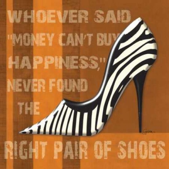Zebra Shoe Poster Print by Sylvia Murray - Item # VARPDXMRY030