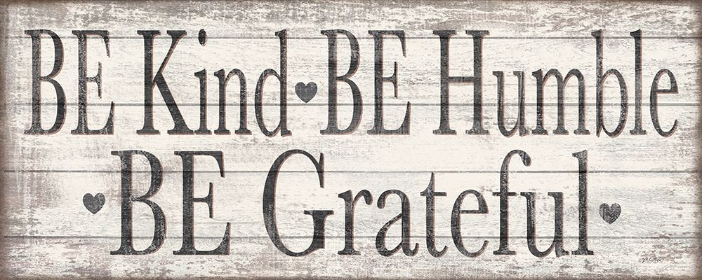 Kind Humble Grateful Wood Sign Poster Print by Jen Killeen - Item # VARPDXRB11586JK