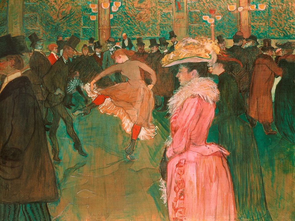At the Moulin Rouge: The Dance Poster Print by Toulouse-Lautrec Henri - Item # VARPDX3TL4642