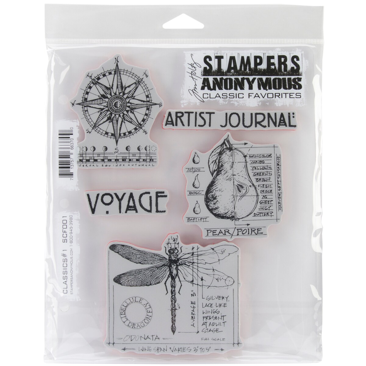 Stampers Anonymous Cling Stamps 7&#x22;X8.5&#x22;