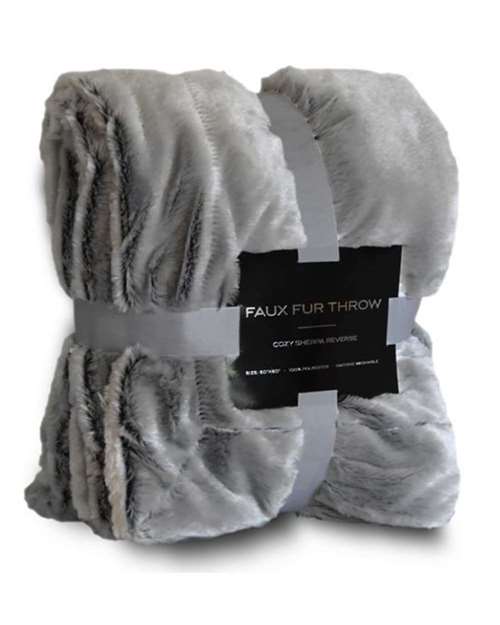 Faux Fur Throw Blanket Soft Cozy Luxury Plush for Home