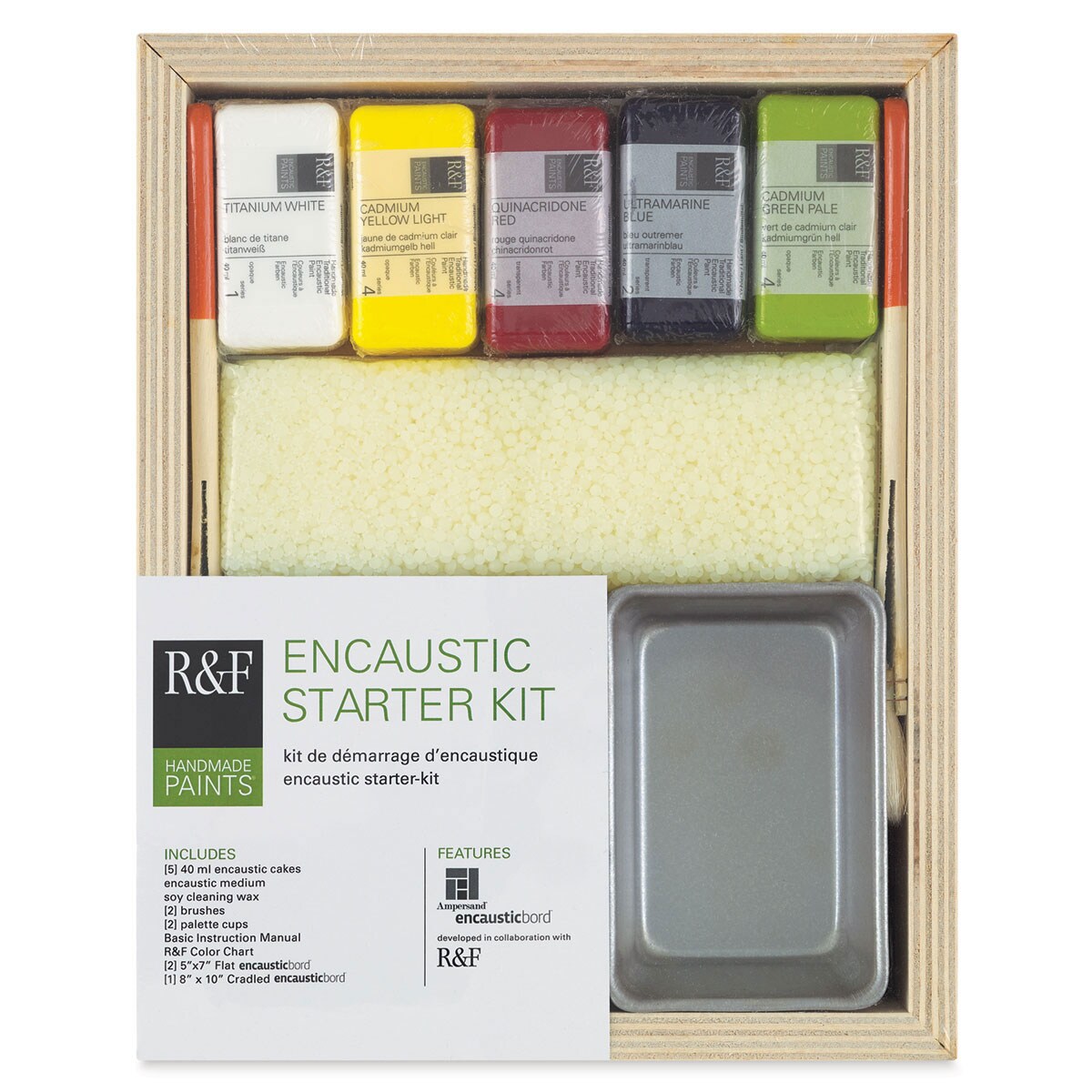 R&#x26;F Encaustic Paint - Set of 5, Starter Kit, 40 ml