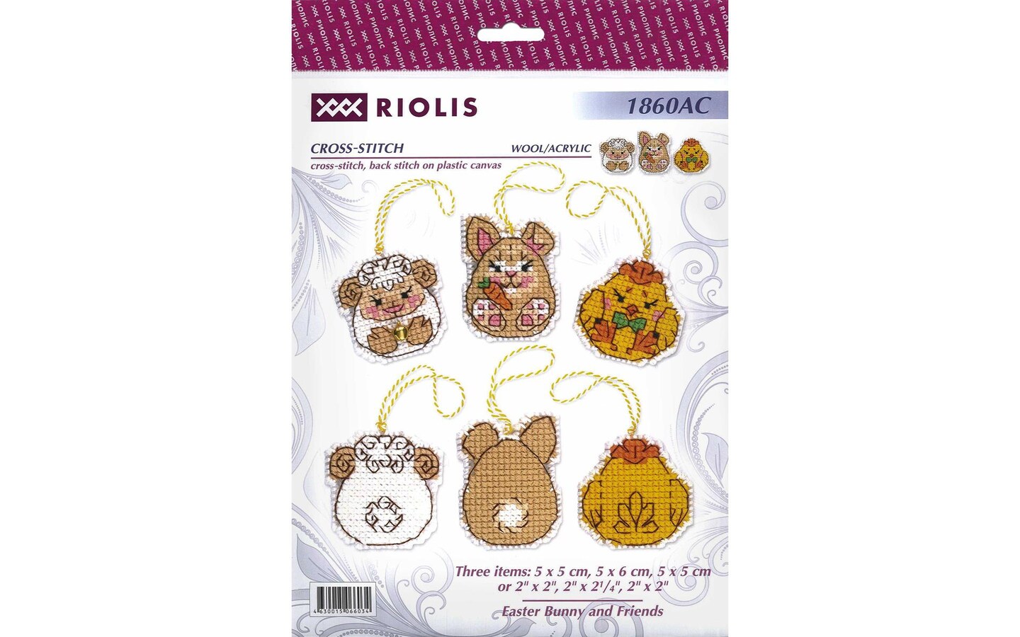 Riolis Cross Stitch Kit Easter Bunny And Friends