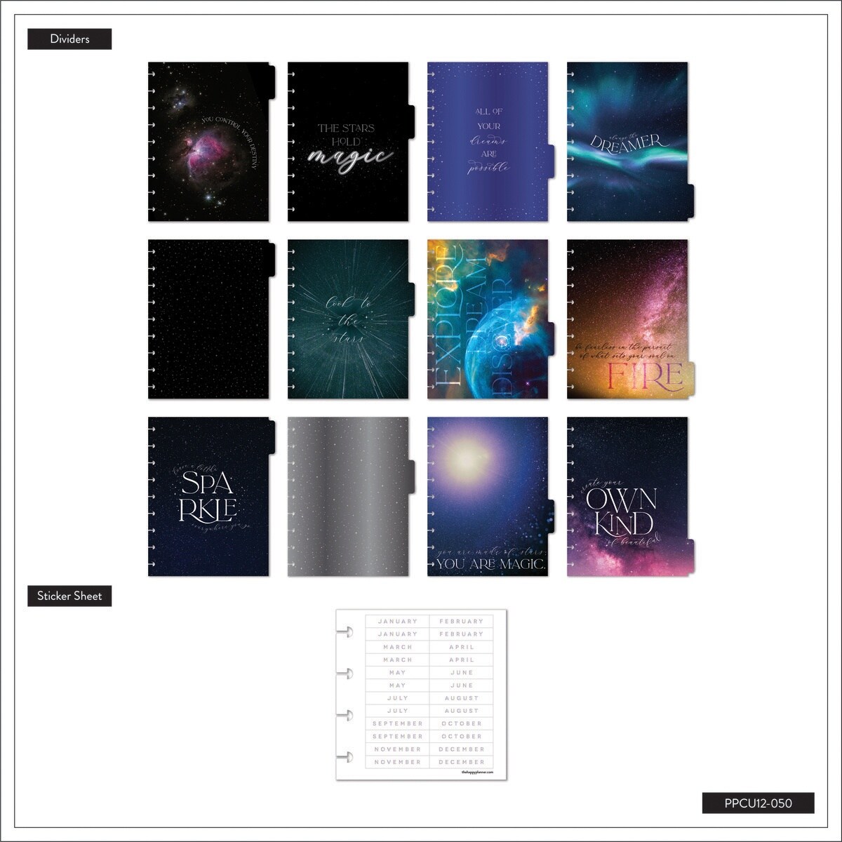 Happy Planner 12-Month Undated Classic Planner-Look To The Stars