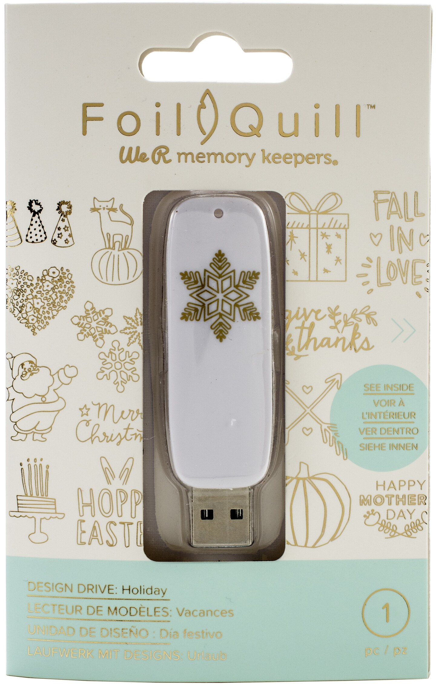 We R Memory Keepers Foil Quill USB Artwork Drive-Holiday