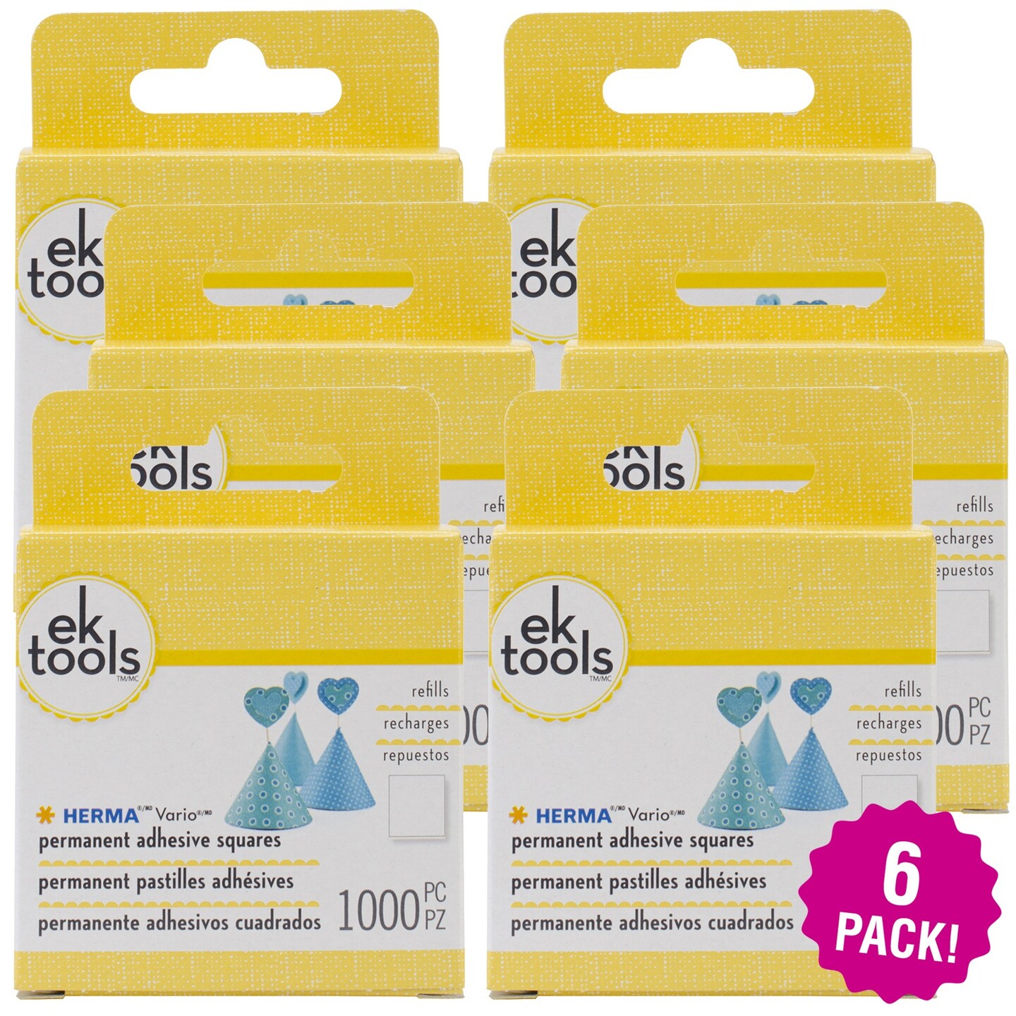 Multipac Tab Multipack of 6 - EK Tools HERMA Vario Adhesive Tab Refill Permanent ...